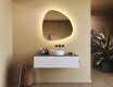 Specchio irregolare con illuminazione, 84×84 cm, bicolore, interruttore touch, tappetino riscaldante #9