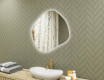 Specchio da bagno con illuminazione, 84×74 cm, bicolore, interruttore touch, tappetino riscaldante