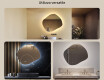 Specchio da bagno con illuminazione, 84×74 cm, bicolore, interruttore touch, tappetino riscaldante #2