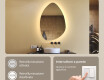 Specchio irregolare con illuminazione, 64×94 cm, bicolore, interruttore touch, tappetino riscaldante #4