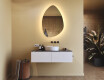 Specchio irregolare con illuminazione, 64×94 cm, bicolore, interruttore touch, tappetino riscaldante #9