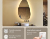 Specchio irregolare con illuminazione, 64×104 cm, bicolore, interruttore touch, tappetino riscaldante #4