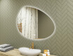 Specchio irregolare con illuminazione, 114×84 cm, bicolore, interruttore touch, tappetino riscaldante