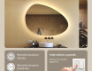 Specchio irregolare con illuminazione, 114×84 cm, bicolore, interruttore touch, tappetino riscaldante #4