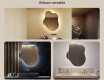Specchio irregolare con illuminazione, 74×94 cm, bicolore, interruttore touch, tappetino riscaldante #2