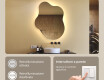 Specchio irregolare con illuminazione, 74×94 cm, bicolore, interruttore touch, tappetino riscaldante #4