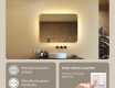 Specchio da bagno arrotondato con illuminazione LED, 80×60 cm, bicolore, interruttore touch, tappetino riscaldante #4