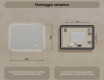 Specchio da bagno arrotondato con illuminazione LED, 80×60 cm, bicolore, interruttore touch, tappetino riscaldante #8