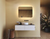 Specchio da bagno arrotondato con illuminazione LED, 80×60 cm, bicolore, interruttore touch, tappetino riscaldante #9