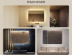Specchio da bagno arrotondato con illuminazione LED, 100×70 cm, bicolore, interruttore touch, tappetino riscaldante #2