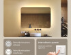Specchio da bagno arrotondato con illuminazione LED, 100×70 cm, bicolore, interruttore touch, tappetino riscaldante #4
