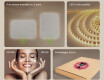 Specchio da bagno arrotondato con illuminazione LED, 100×70 cm, bicolore, interruttore touch, tappetino riscaldante #6