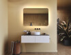 Specchio da bagno arrotondato con illuminazione LED, 100×70 cm, bicolore, interruttore touch, tappetino riscaldante #9