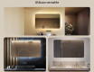 Specchio da bagno arrotondato con illuminazione LED, 120×70 cm, bicolore, interruttore touch, tappetino riscaldante #2