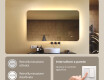 Specchio da bagno arrotondato con illuminazione LED, 120×70 cm, bicolore, interruttore touch, tappetino riscaldante #4