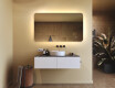 Specchio da bagno arrotondato con illuminazione LED, 120×70 cm, bicolore, interruttore touch, tappetino riscaldante #9