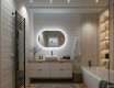 Specchio ovale con illuminazione LED 80x50/50x80 cm, doppio colore, interruttore touch, tappetino riscaldante