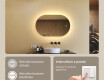 Specchio da bagno illuminato, 80×50 cm, bicolore, interruttore touch, tappetino riscaldante #4