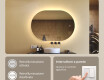 Specchio da bagno illuminato, 100×70 cm, bicolore, interruttore touch, tappetino riscaldante #4