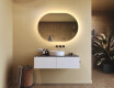Specchio da bagno illuminato, 100×70 cm, bicolore, interruttore touch, tappetino riscaldante #9