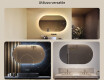 Specchio da bagno illuminato, 120×70 cm, bicolore, interruttore touch, tappetino riscaldante #2