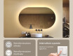 Specchio da bagno illuminato, 120×70 cm, bicolore, interruttore touch, tappetino riscaldante #4