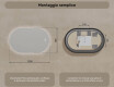 Specchio da bagno illuminato, 120×70 cm, bicolore, interruttore touch, tappetino riscaldante #8