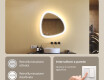 Specchio irregolare con illuminazione, 64×64 cm, bicolore, interruttore touch, tappetino riscaldante #4