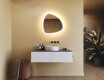 Specchio irregolare con illuminazione, 64×64 cm, bicolore, interruttore touch, tappetino riscaldante #9