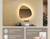 Specchio irregolare con illuminazione, 64×64 cm, bicolore, interruttore touch, tappetino riscaldante #4