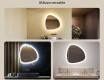 Specchio irregolare con illuminazione, 74×74 cm, bicolore, interruttore touch, tappetino riscaldante #2