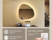 Specchio irregolare con illuminazione, 74×74 cm, bicolore, interruttore touch, tappetino riscaldante #4