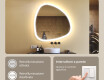 Specchio irregolare con illuminazione, 94×94 cm, bicolore, interruttore touch, tappetino riscaldante #4