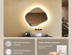 Specchio da bagno con illuminazione, 74×64 cm, doppia tonalità, interruttore touch, tappetino riscaldante #4