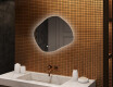 Specchio da bagno con illuminazione, 74×64 cm, bicolore, interruttore touch, tappetino riscaldante