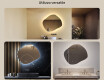 Specchio da bagno con illuminazione, 74×64 cm, bicolore, interruttore touch, tappetino riscaldante #2