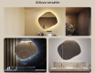 Specchio da bagno con illuminazione, 94×84 cm, bicolore, interruttore touch, tappetino riscaldante #2