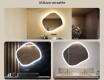 Specchio da bagno con illuminazione, 104×94 cm, bicolore, interruttore touch, tappetino riscaldante #2