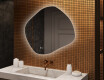 Specchio da bagno con illuminazione, 104×94 cm, bicolore, interruttore touch, tappetino riscaldante