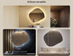 Specchio da bagno con illuminazione, 104×94 cm, bicolore, interruttore touch, tappetino riscaldante #2