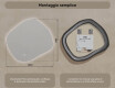 Specchio da bagno con illuminazione, 104×94 cm, bicolore, interruttore touch, tappetino riscaldante #8