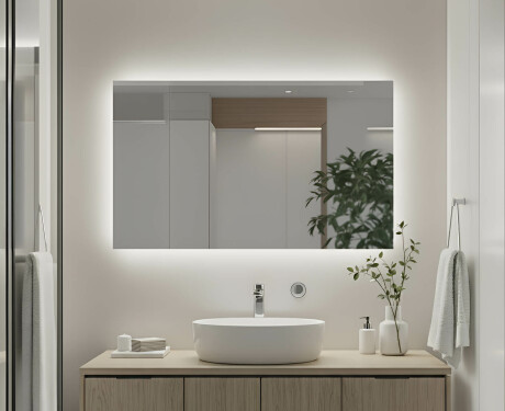 Specchio da bagno illuminato 60x80/80x60 cm con luce neutra 4500K