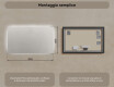 Specchio da bagno illuminato 60x80/80x60 cm con luce neutra 4500K #6