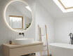 Specchio da bagno rotondo illuminato 60 cm con luce neutra 4500K