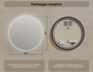 Specchio da bagno rotondo illuminato 60 cm con luce neutra 4500K #6
