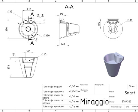 Lavabo SMART MATT
