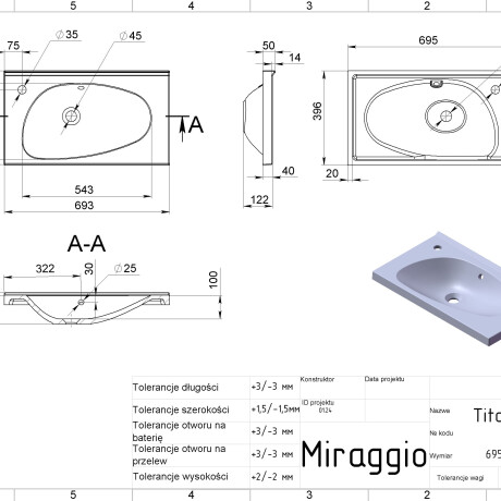 Lavabo TITANIA MATT #1