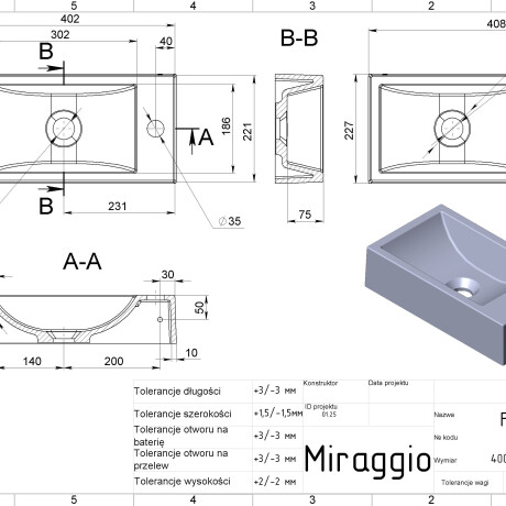 Lavabo FARO L MIRASTONE GRIGIO #2