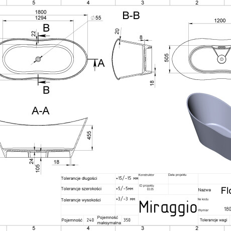 Vasca da bagno FLORIDA MIRASOFT #1