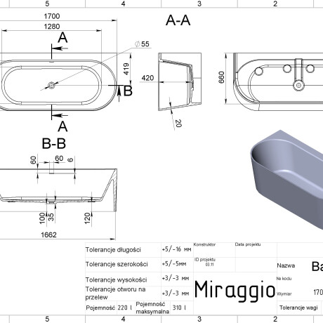 Vasca da bagno BALI MIRASOFT #1